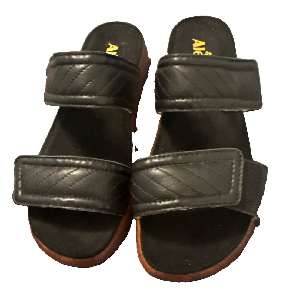 Alegria Verona Sandals Womens 38 Black Leather Comfort Orthopedic